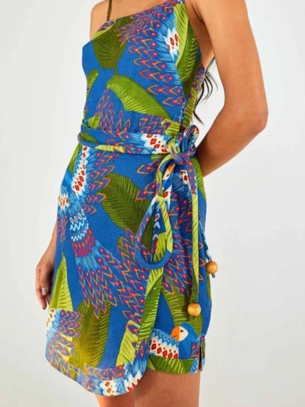Farm Rio Macaw Linen Dress - Picture 2 of 9